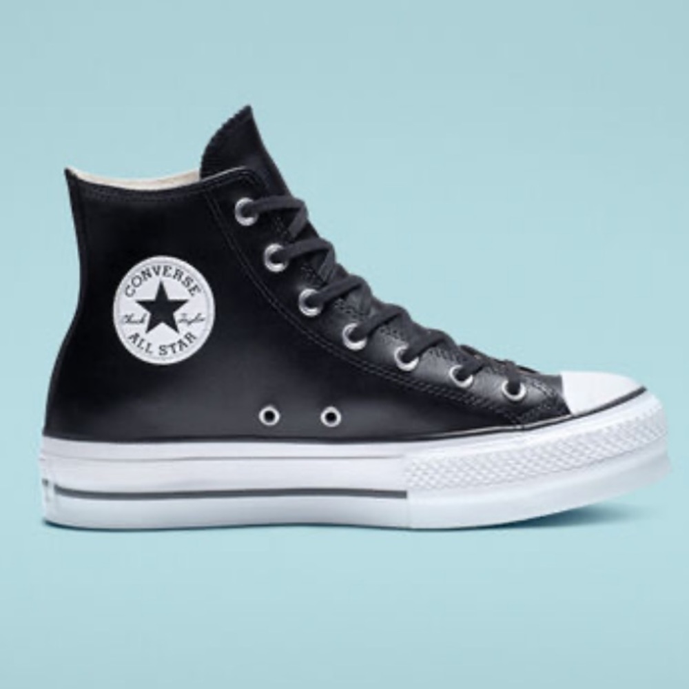 High top platform converse (leather)